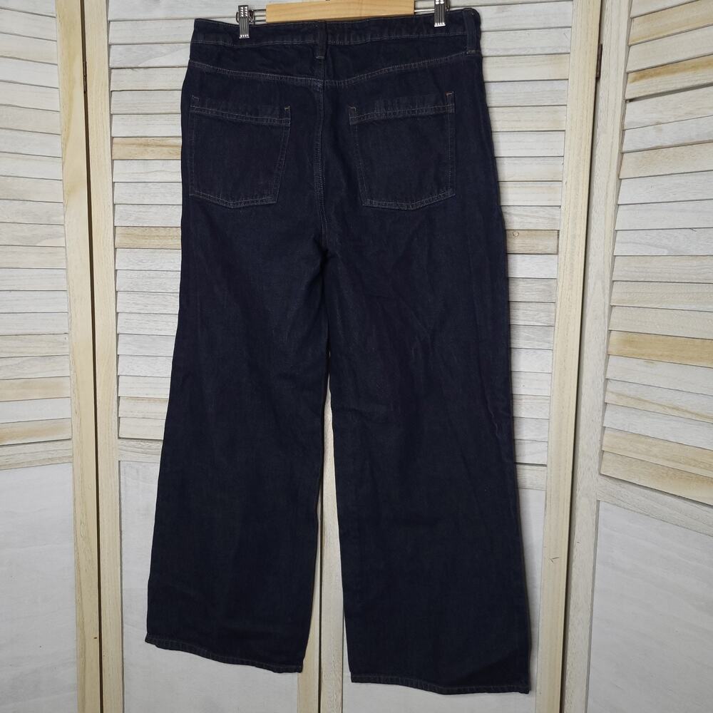 High Rise Wide Leg Trouser Jeans Women's Size 33/16 Banana Republic